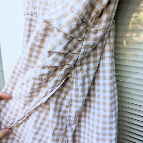 Abercrombie Plaid Scoop Neck Wrap Mini Dress, size M - Picture 4 of 7